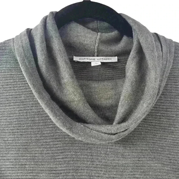 3/$30 Adrienne Vittadini Ribbed Wrist Split Side Cowl Neck Long Sleeve Sweater - Picture 3 of 7